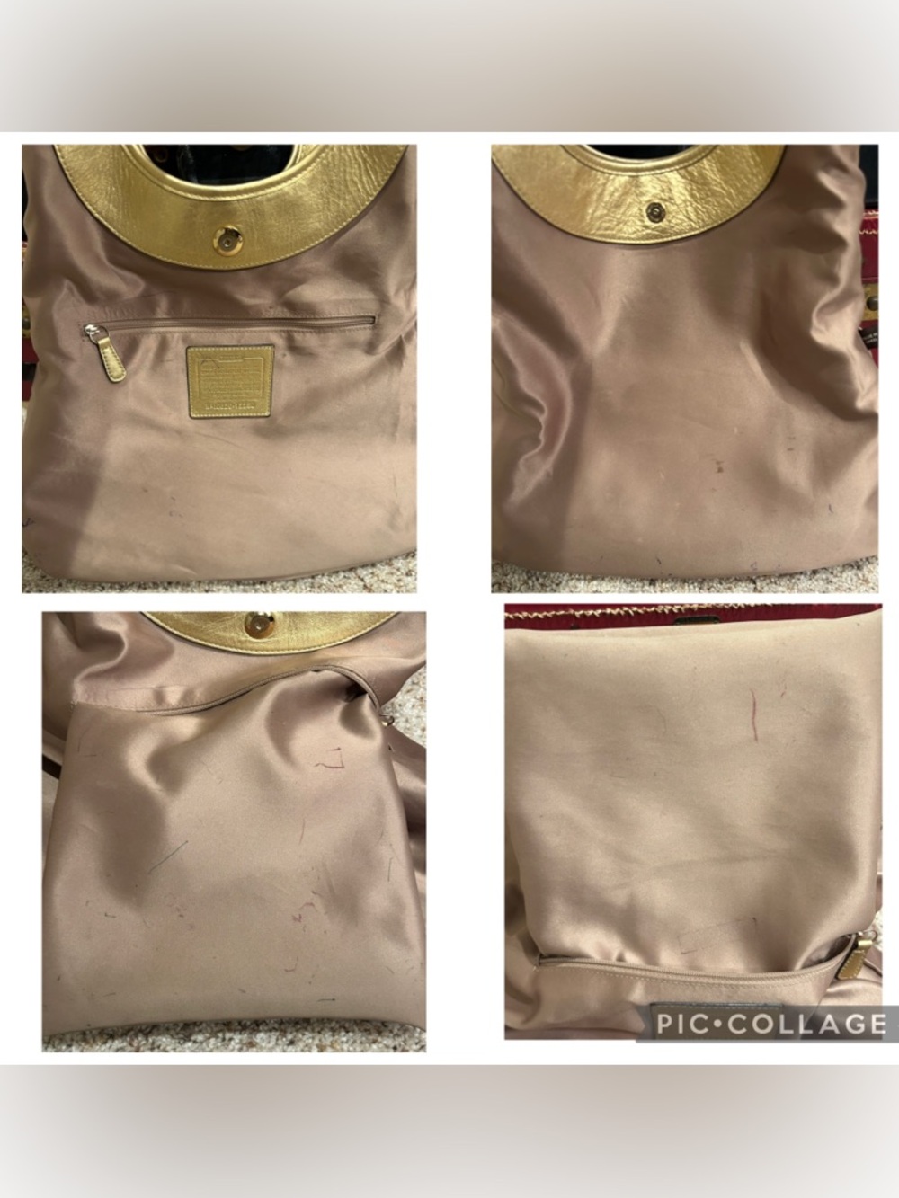 Coach Ergo Convertible Tote in Yellow Gold Metallic - Picture 14 of 16